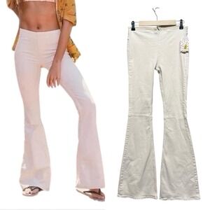 We The Free Penny Pull-On Flare Legs Pants Stretch‎ Womens Size 27 Ivory White